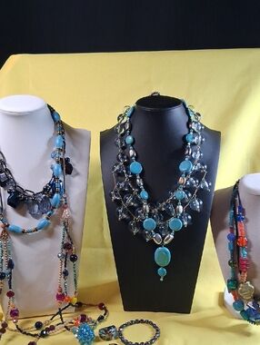 Lot of Blue Tones Jewelry Lot